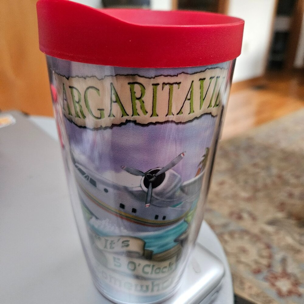 Tervis margaritaville 5 oclock somewhere tumbler plane and colorful macaws